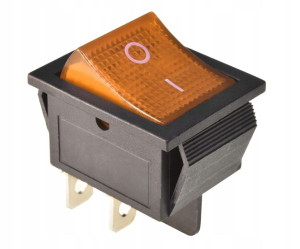 Przełącznik kołyskowy KCD4 12V 20A żółty ROCKER