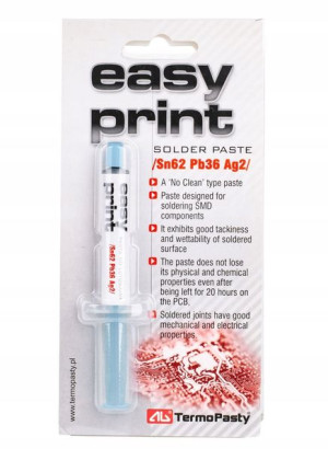 Pasta lutownicza SMD EasyPrint Sn62%/PB36% 1.4ml