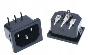 Gniazdo zasilania IEC320 montowane do laminatu PCB