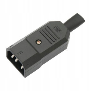 Wtyczka IEC320 C14 Wtyk Zasilania Męski na Kabel