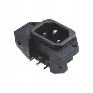 Gniazdo Zasilania IEC 320 C14 męskie do PCB