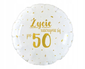 Balon foliowy Życie zaczyna się po 50