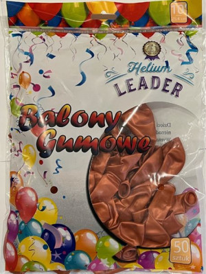 Balony gumowe Helium Leader różowe złoto 50 szt.