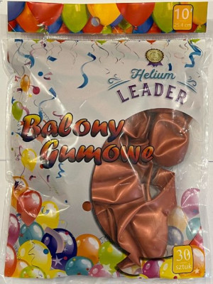 Balony gumowe Helium Leader różowe złoto 30 szt.