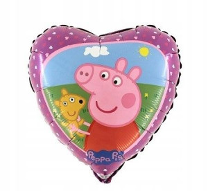 Balon foliowy serce Peppa 45cmx45cm