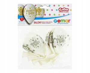 Balony gumowe na Chrzest 12" 5szt.