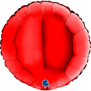 Balon foliowy koło czerwone 45x45cm na wesele
