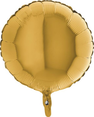 Balon foliowy koło złote 45x45cm na wesele