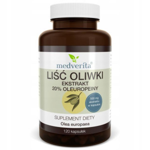 Liść Oliwny Ekstrakt 20 Medverita Oleuropein 120k