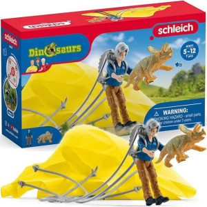 Schleich Ratownik Ze Spadochronem Dinosaurs Figurki Zestaw 41471
