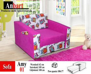 Fotel rozkładany AMY Amerykanka Sofa Łóżko Kanapa
