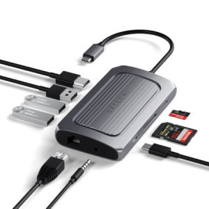 Adapter HUB Satechi Multiport USB-C (USB-C4, 3x USB-A, 8K HDMI, Ethernet, c