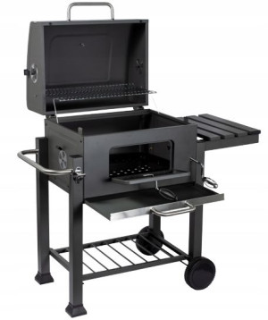 DUŻY GRILL WĘGLOWY OGRODOWY zamykany na kółkach