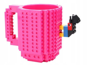 Kubek Klockowy Do Lego + Klocki / Różowy