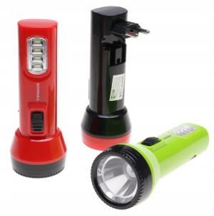 LATARKA Ładowana Akumulatorowa 1W LED + 4 SMD 2203