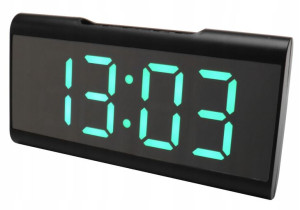 BUDZIK zegar cyfrowy LUSTRO LED Termometr 3764