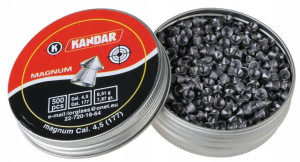 ŚRUT do wiatrówki KANDAR 4,5mm 500szt ostry 4,5KN