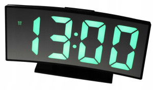 BUDZIK Zegar Cyfrowy LUSTRO LED Termometr 360