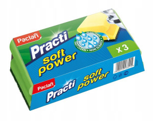 GĄBKA Gąbki DO NACZYŃ Zmywania 3szt PACLAN Practi