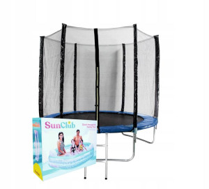 Trampolina ogrodowa 252 CM Z SIATKĄ, DRABINKA 8ft