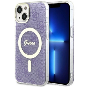 Etui Guess GUHMP14SH4STU Apple iPhone 14 purpurowy/purple hardcase 4G MagSa