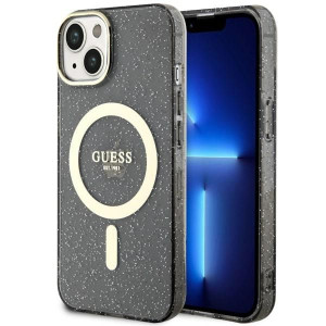Etui Guess GUHMP14SHCMCGK Apple iPhone 14 czarny/black hardcase Glitter Gol