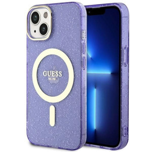 Etui Guess GUHMP14SHCMCGU Apple iPhone 14 purpurowy/purple hardcase Glitter