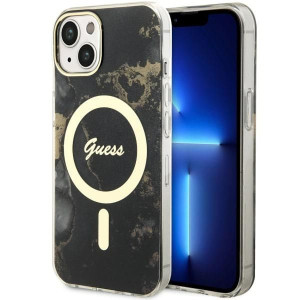 Etui Guess GUHMP14SHTMRSK Apple iPhone 14 czarny/black hardcase Golden Marb