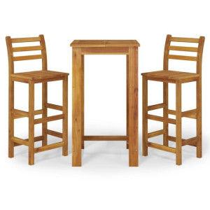 3-cz. zestaw mebli ogrodowych, lite drewno akacjowe