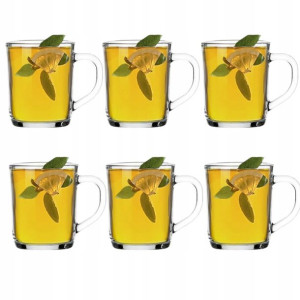 Szklanki do herbaty z UCHEM zestaw komplet KAWA x6