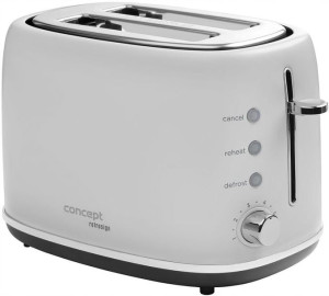 Toster Concept Retrosign Biały 870W 2 tosty timer