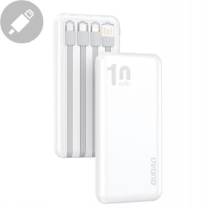 Dudao K6Pro powerbank 10000mAh z kablem biały