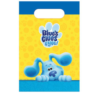 Torebki Papierowe Śladem Blue Urodziny 8 Szt.