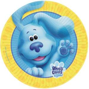 Talerzyki Papierowe Śladem Blue 8 Szt. 23 Cm