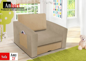 Fotel rozkładany AMY Amerykanka Sofa Łóżko Kanapa