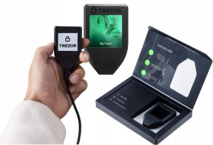 Portfel do kryptowalut Trezor model T czarny
