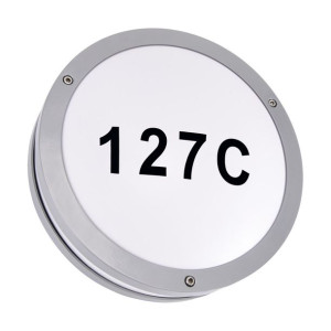 Kinkiet zewnętrzny z numerem domu SOLINA LED 7,5W 4000K GREY 03836