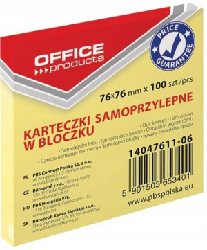 Karteczki samoprzylepne, bloczek 76x76 100k