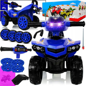 Jeździk Chodzik Quad Światła LED Auto 7w1 Dźwięk samochód dla Dziecka