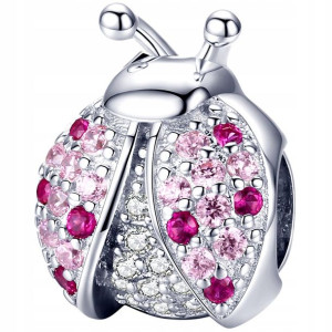 Zawieszka Charms Biedronka Srebrna Srebro S925