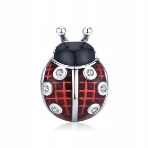 Zawieszka Charms Biedronka Srebrna 925 Bransoletka
