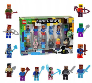 Minecraft Zestaw 12 Figurek Klocki My World