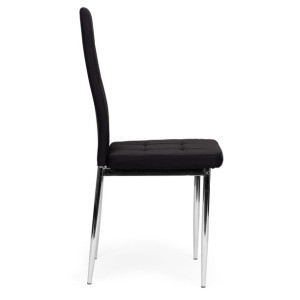 Krzesła tapicerowane czarne pikowane 4xkrzesło do salonu jadalni ModernHome