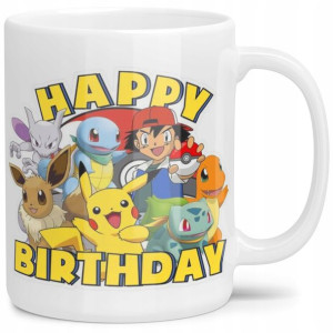 Kubek Na Urodziny Pokemon Dużo Wzorów Pikachu