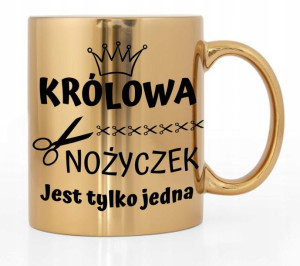 Kubek Złoty Błyszczący Prezent Dla Fryzjerki