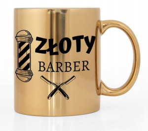 Kubek Złoty Błyszczący Na Prezent Dla Barbera