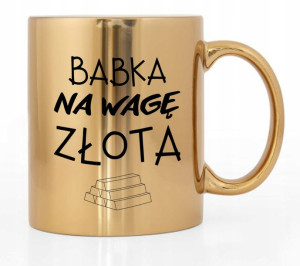 Kubek Złoty Błyszczący Babka Na Wagę Złota Wzory