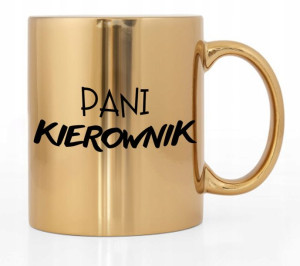 Kubek Złoty Błyszczący Prezent Dla Pani Kierownik