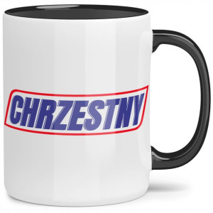 Kubek Czarne Wnętrze Na Podarunek Dla Chrzestnego
