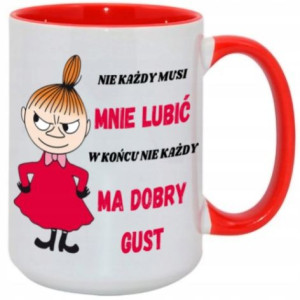 Duży Kubek Czerwone Wnętrze Z Mała Mi 450ml Wzory